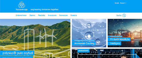 Onlineshop of the Shopware customer "Thyssenkrupp"