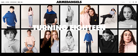Onlineshop of the Shopware customer "Armedangels"