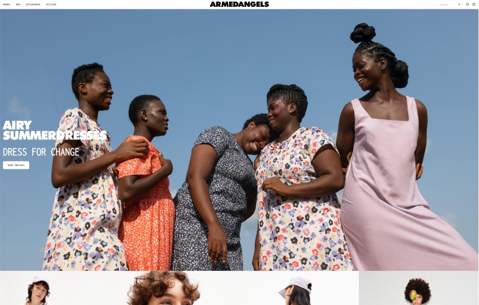 ArmedAngels Online Shop, Verkauf von Kleidung